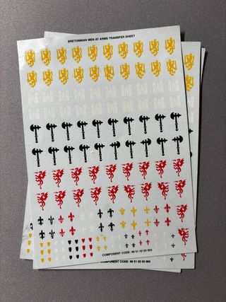 Pegatinas Hombres de Armas Bretonia (15€/u)