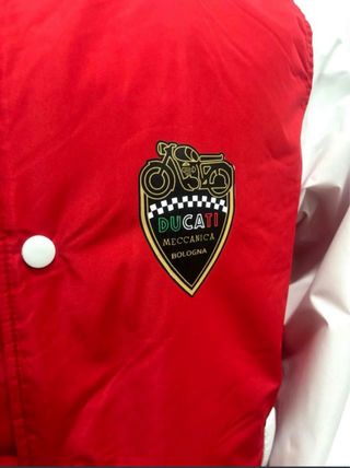 Chaqueta Ducati Retro Roja y Blanca