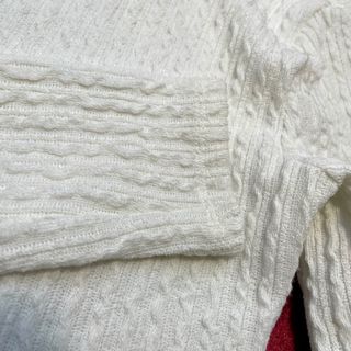 Top jersey Bershka cuello alto blanco talla S