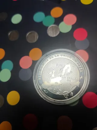 Moneda 10 Euros España 2002 Presidencia UE