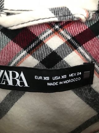 Camisa Zara cuadros XS