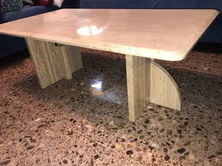 Mesa centro mármol travertino como nueva