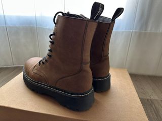Botas Emmshu Marrones Estilo Militar