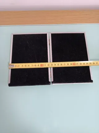 Marco de fotos doble plateado