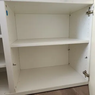 Mueble BESTA Ikea Blanco con panel de cristal