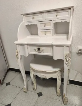 Tocador coqueta madera blanco