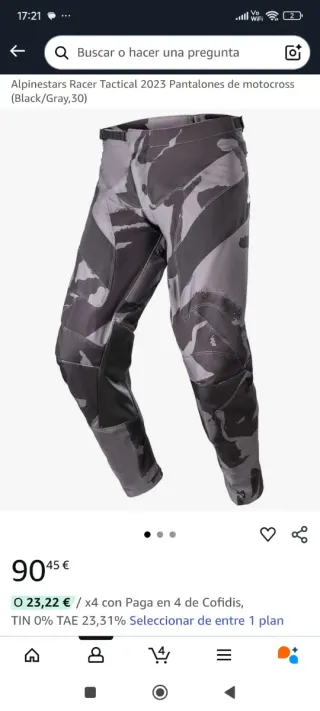 Pantalones de moto de varias marcas