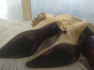 Botas L'Atouche Beige con Flecos