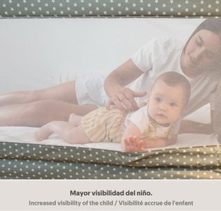 Barrera Cama Infantil 90cm Estrellas Gris