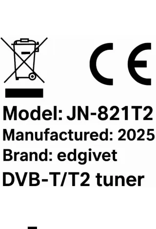 Sintonizador TDT/T2 con Grabador JN-821T2