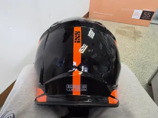 Casco Integral Cross Naranja y Negro Talla L.