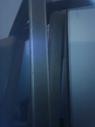 Puerta interior con cristal y marcos