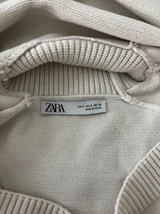 Jersey corto cuello alto blanco