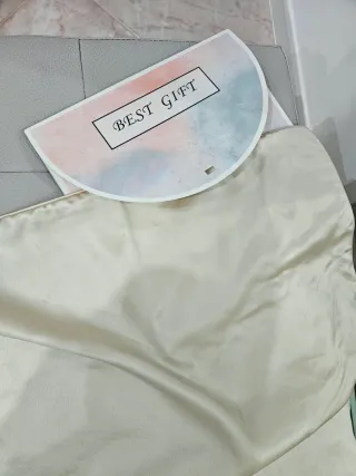 Federa cuscino 100% Seta di Gelso Beige/Oro