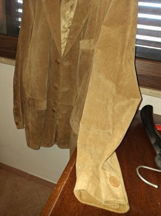 Giacca in pelle scamosciata uomo anni '90 Tg 56