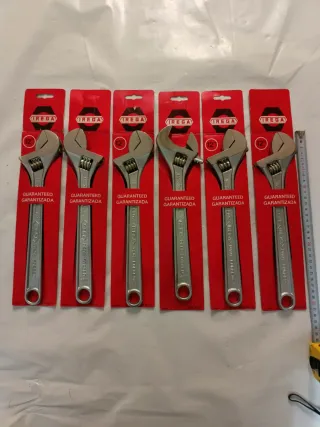 Lote 6 llaves inglesas IREGA 12".