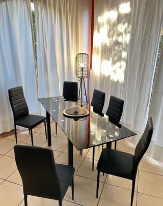 mesa comedor extensible + 6 sillas nuevo