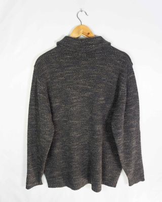 Jersey Lacoste Vintage Botones Marrón Talla L