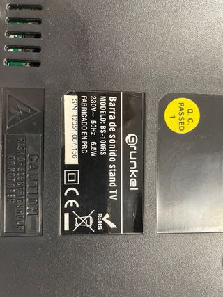 Barra de Sonido TV Negra