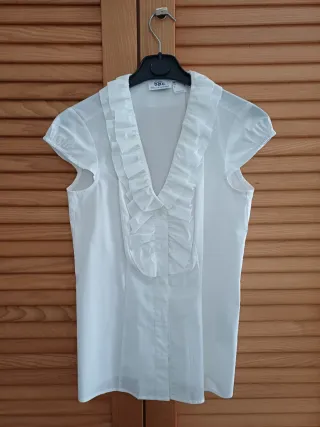 Camicia BPC bianca con rouches