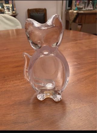 Posacenere in vetro a forma di gatto