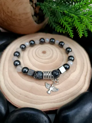 Pulsera elástica con dije de paloma