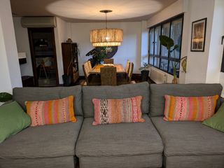 Lámpara de salón fibras naturales grande