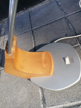 Lámpara Fase Falux gris/Madera