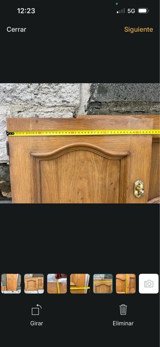 Puertas de armario madera (2 grandes, 2 pequeñas)