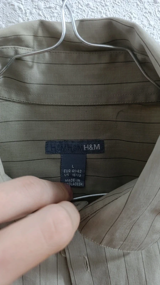 Camisa rayas vintage hombre talla M marca H&M