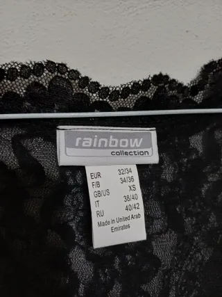 Top Pizzo Nero Rainbow Taglia L/40/12