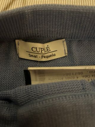 Falda Cuplé azul con rayas y botones