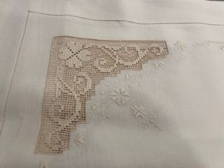 Completo letto matrimoniale e tovaglia puro lino