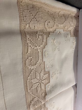 Completo letto matrimoniale e tovaglia puro lino