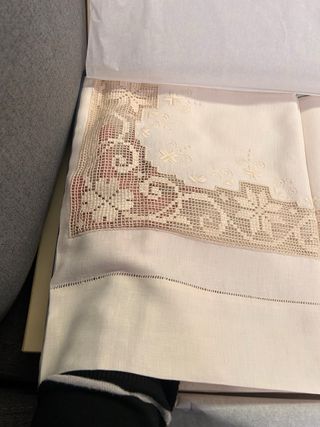 Completo letto matrimoniale e tovaglia puro lino