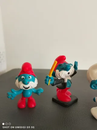 Lote de 5 figuras de Los Pitufos