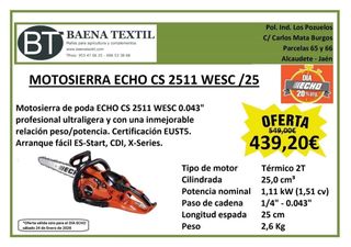 Motosierra ECHO CS 2511 WESC 25cm