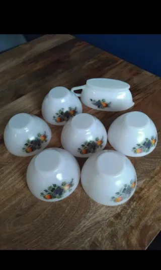 Juego 6 Cuencos y salsera Arcopal Vintage Frutas