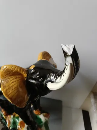 Elefante ceramica vintage da restaurare