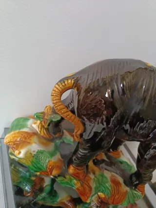 Elefante ceramica vintage da restaurare