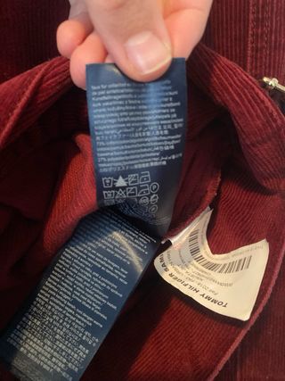 Cazadora Tommy Hilfiger Roja Corduroy