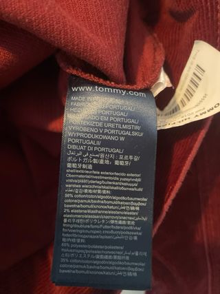 Cazadora Tommy Hilfiger Roja Corduroy