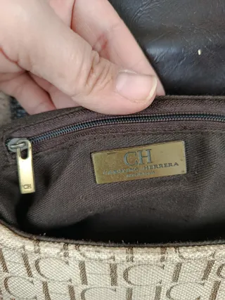 Bolso Carolina Herrera Beige y Marrón