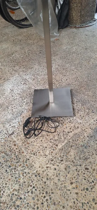 Lámpara de pie metal pantalla beige