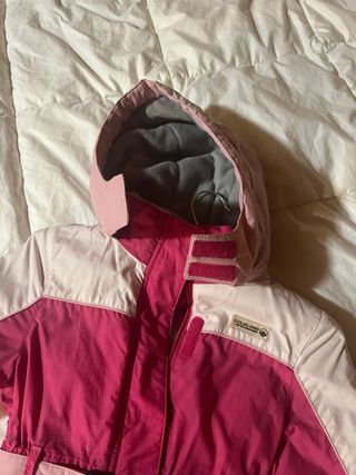 Mono de Nieve Infantil Rosa y Blanco