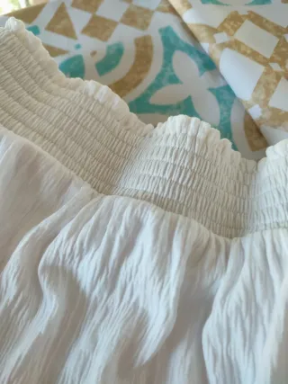 Falda larga Lefties blanca talla L