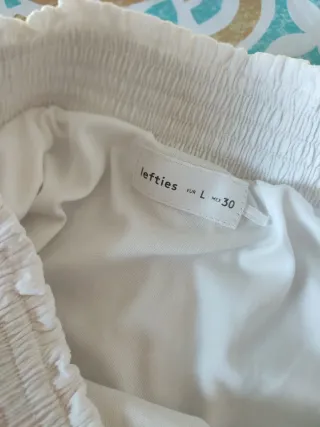 Falda larga Lefties blanca talla L