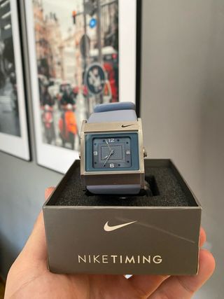 Reloj Nike Timing Cuadrado Azul/Plata