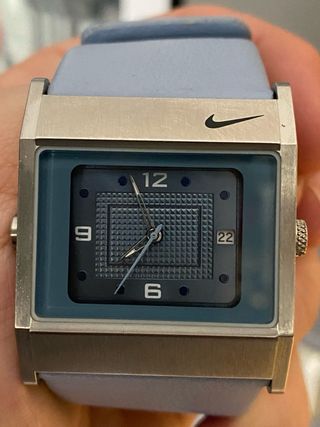 Reloj Nike Timing Cuadrado Azul/Plata