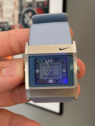 Reloj Nike Timing Cuadrado Azul/Plata